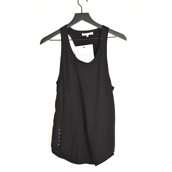 IRO Tops - IRO Black Racerback Tank w/ Studs Down Side Size 36